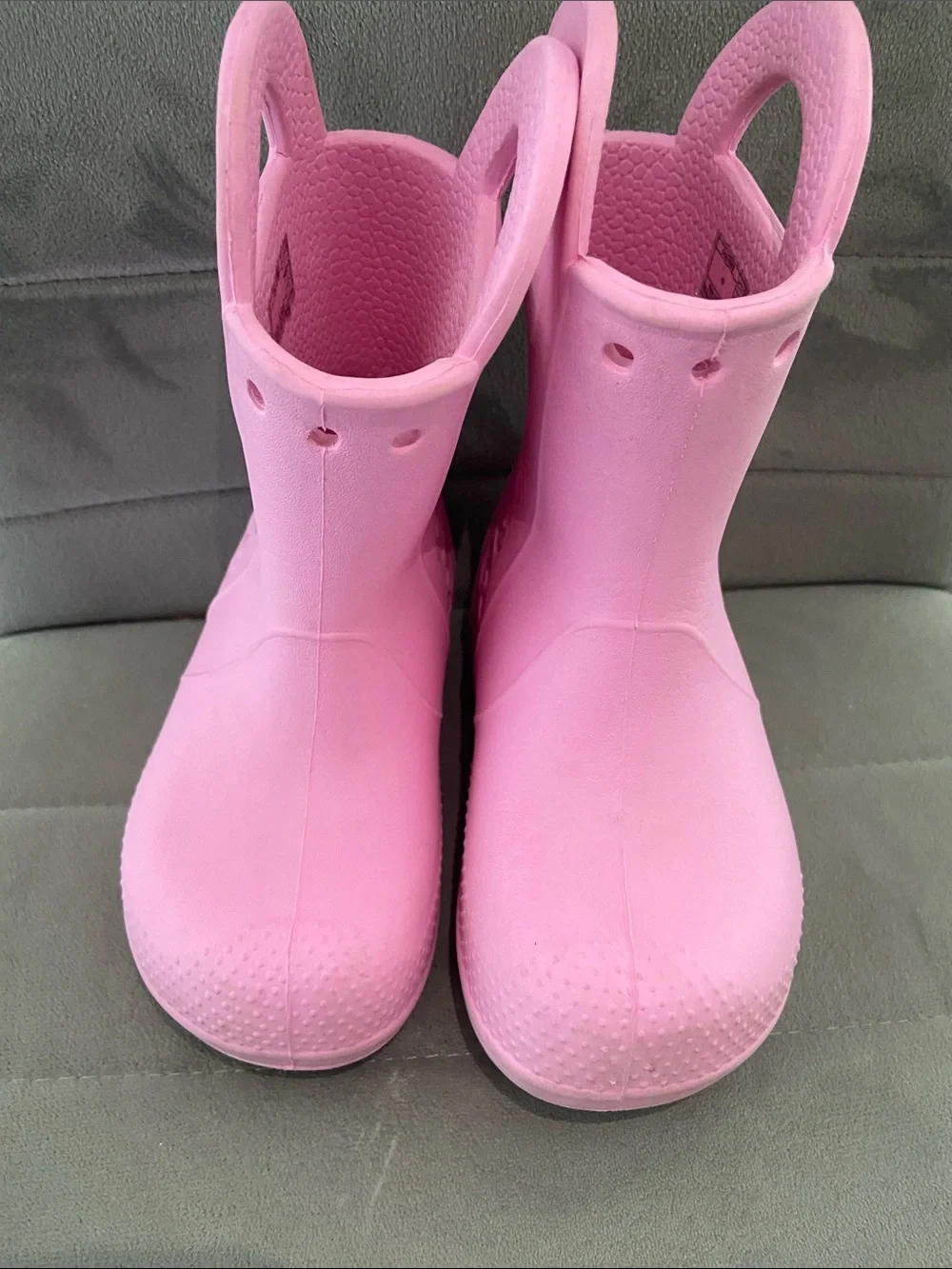Crocs Kids' Classic Handle Rain Boots - Pink
